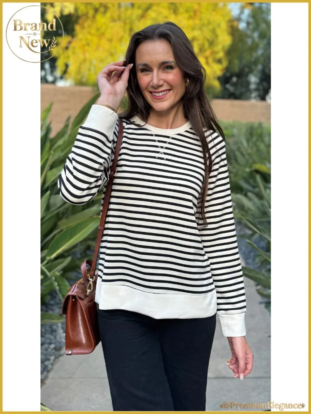 Womens Crewneck Sweatshirt Long Sleeve Loose Fit Pullover
